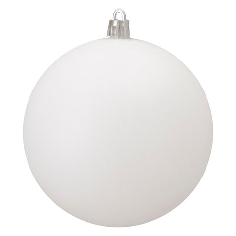Shatterproof White Matte Enamel Ball Ornament, 3" (80MM)