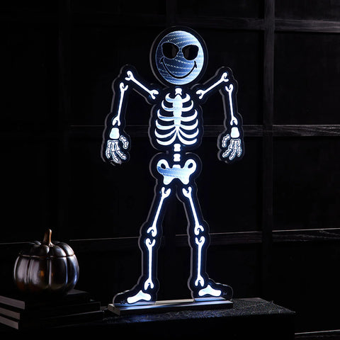 SmileyWorld Skeleton Infinity Light, Acrylic w/UL Plug, 37"