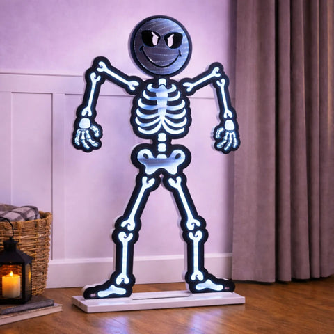 SmileyWorld Skeleton Infinity Light, Acrylic w/UL Plug, 37"