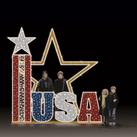 Photo Opp Frame USA Star Frame Display (Photo Opp), 10'-10