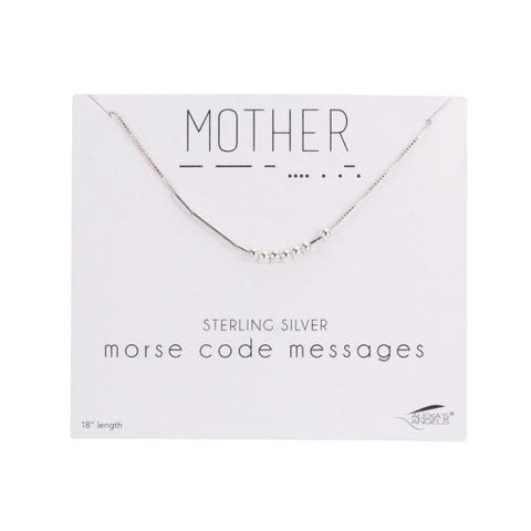 18 Inch Morse Code Necklace "Mother"