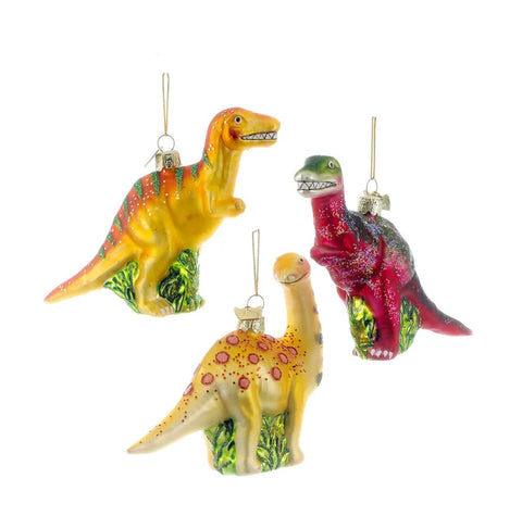 Noble Gems Dinosaur Glass Ornaments