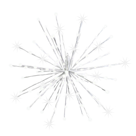 Pure White Twinkle 3D Starlight Burst Deluxe in White Wrap, 24"