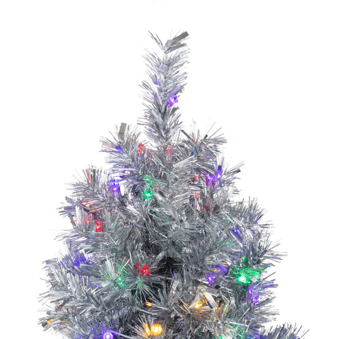 6' Silver Aluminum Tree - Reflectors