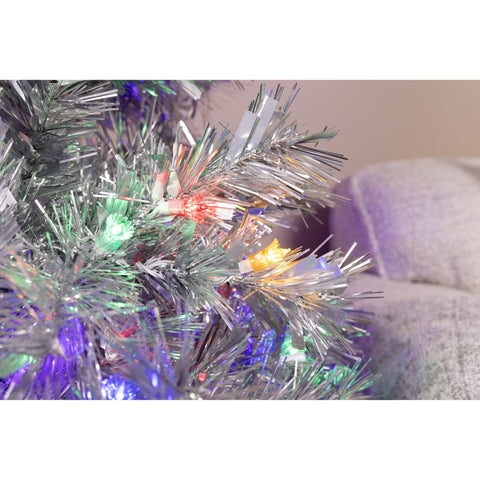6' Silver Aluminum Tree - Reflectors
