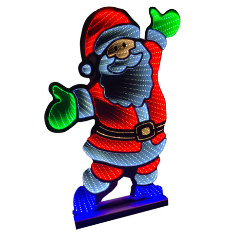 Infinity Standing Santa With Wooden Base (47")