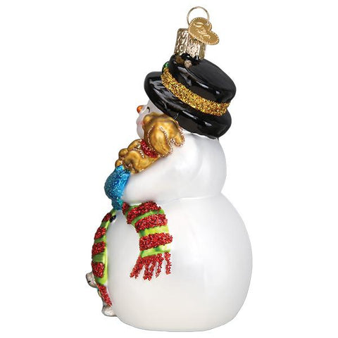 Snowman with Playful Pets Ornament