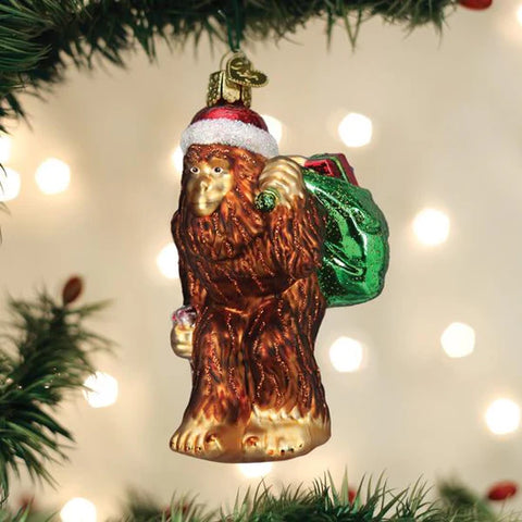 Santa Sasquatch Ornament, 4.5"