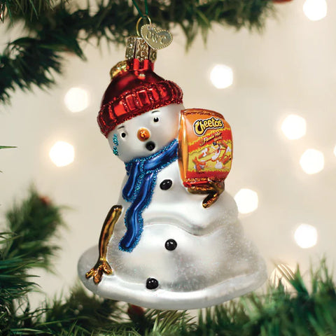 Flamin' Hot Cheetos Snowman Ornament, 4"