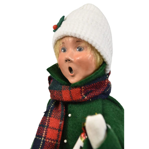 Ornament Family Boy Caroler Figurine, 10"