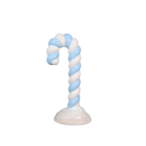 Large Fiberglass Candy Cane in Snow Statue, 47" (4 styles - sold individually)
