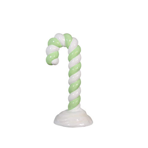 Large Fiberglass Candy Cane in Snow Statue, 47" (4 styles - sold individually)
