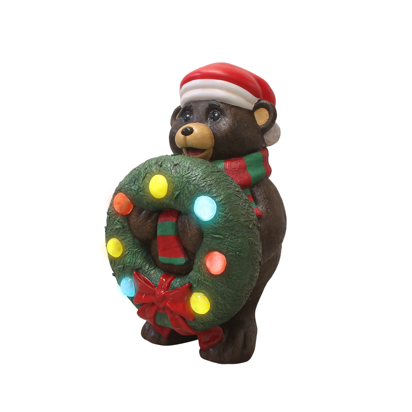Christmas Teddy Bear w/Wreath