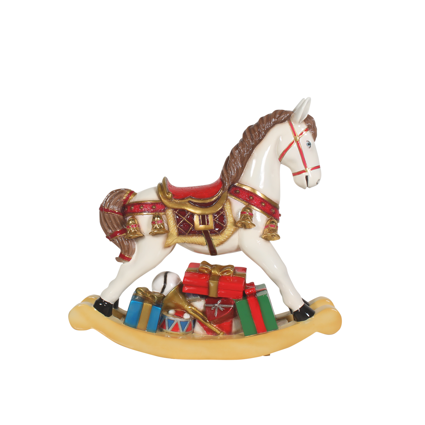 3ft Fiberglass Resin Rocking Horse w/Gifts Statue