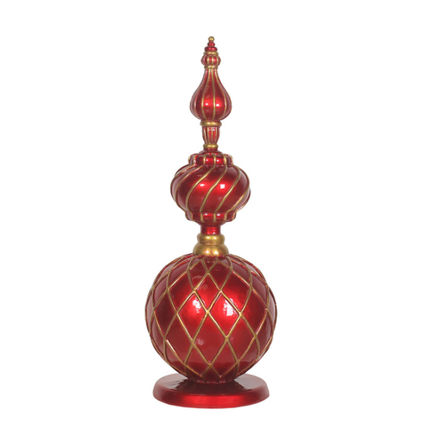 Finial Ornament - Red&Gold