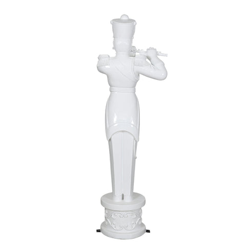 Soldier Playing Flute (Metallic White)