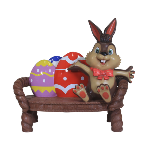 Easter Egg Bench - With Easter Bunny