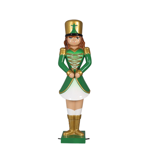 Cally The Nutcracker, 5ft (Green/Gold)