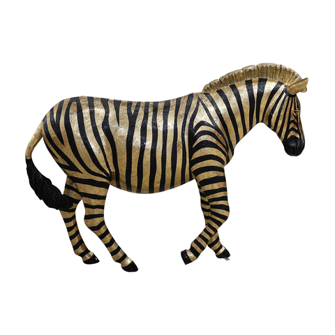 Zebra (Black With A Stripes Of Gold Leaf)