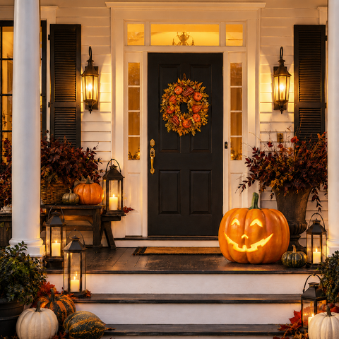 Huge Pumpkin Figure w/Lights, 31"