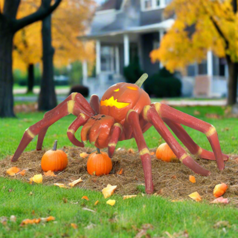 Hallooween decor pumpkin spides