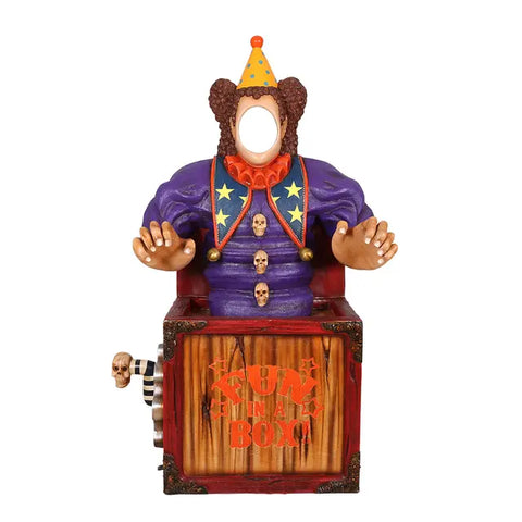 Lifesize Killer Clown In A Box Photo Op Display, 72"