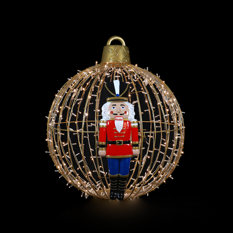 Christmas Ball Nutcracker 4ft. Warm White - Hanging