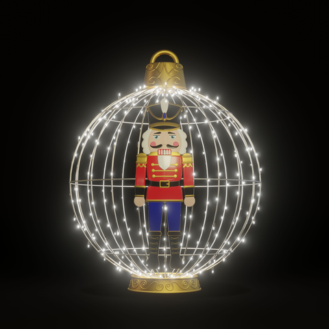 Christmas Ball Nutcracker 4ft. Cold White - Standing