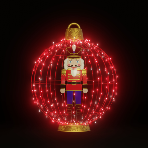 Christmas Ball Nutcracker 4ft. Red - Standing