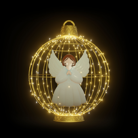 Christmas Ball "Angel" 4ft Warm White - Standing