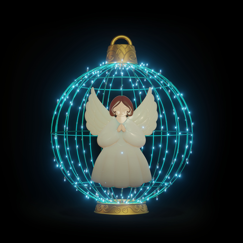 Christmas Ball "Angel" 4ft Turquiose - Standing