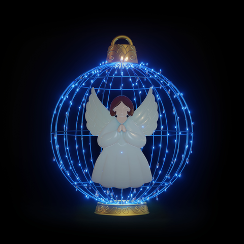 Christmas Ball "Angel" 4ft Blue - Standing