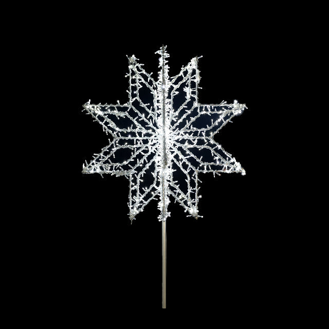 Large Snowflakes Tree Topper, LED Lit Warm White / Cold White, (4ft ...