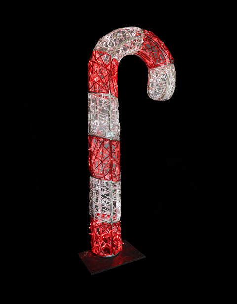 Giant Organic Candy Cane, LED Lit, 9 ft