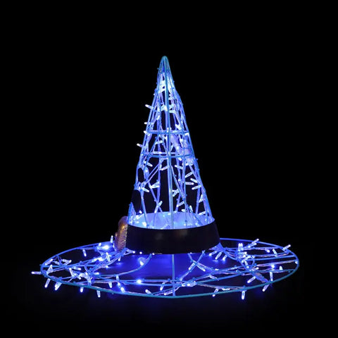 Large Witch Hat Figure, LED Lit, 38"