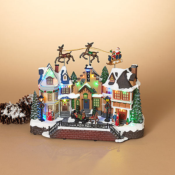 14.5"L Electric Lighted Musical Holiday Village