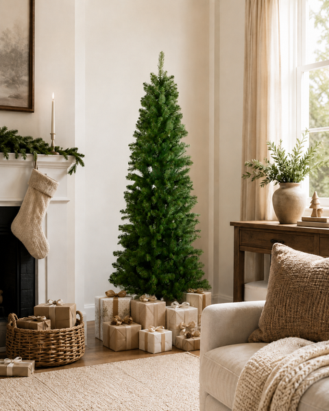 Pencil Artificial Christmas Tree, 9.5'