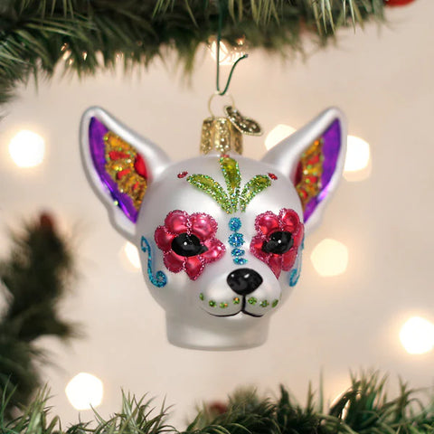 Dia De Los Muertos Dog Ornament