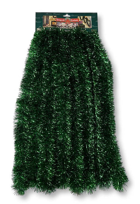 2.5" x 30' Tinsel Garland (6 Colors - Sold individually)