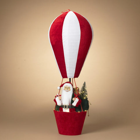 43"H Lighted Musical Collapsible Santa Balloon