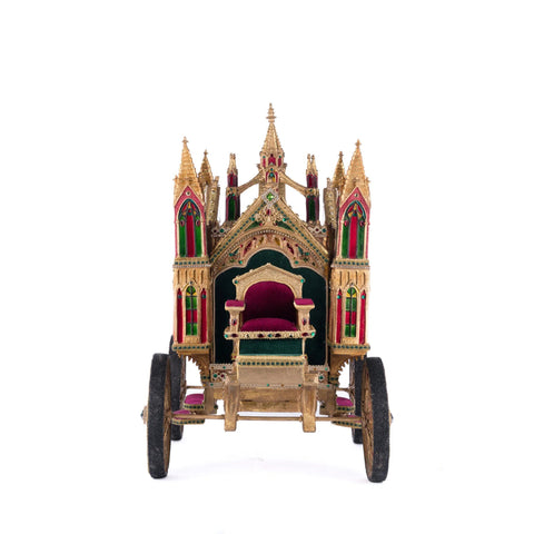 Christmas Castle Carriage Figurine, 20.25"