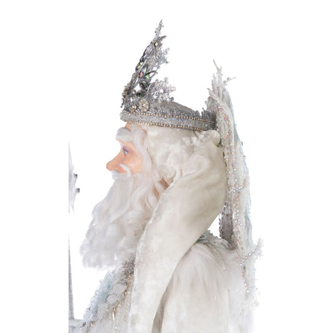 King Winterfield Of Crystal Kingdom Santa Figure, 34.5"