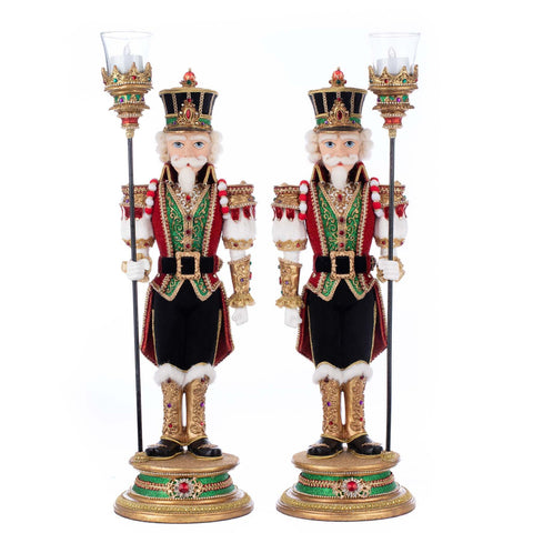 Christmas Ball Nutcracker Votive Guard Figurine, 21.25" (2 styles - sold individually)