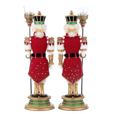 Christmas Ball Nutcracker Votive Guard Figurine, 21.25" (2 styles - sold individually)