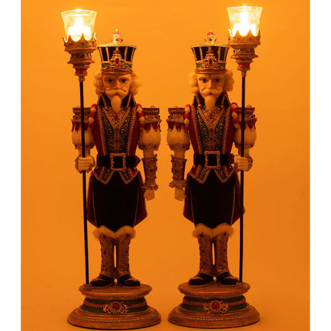 Christmas Ball Nutcracker Votive Guard Figurine, 21.25" (2 styles - sold individually)
