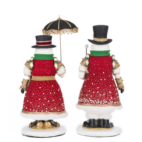 Sir Frosty Banks & Dame Icy Banks Snowman Figurine, 14.5" (2 styles - sold individually)