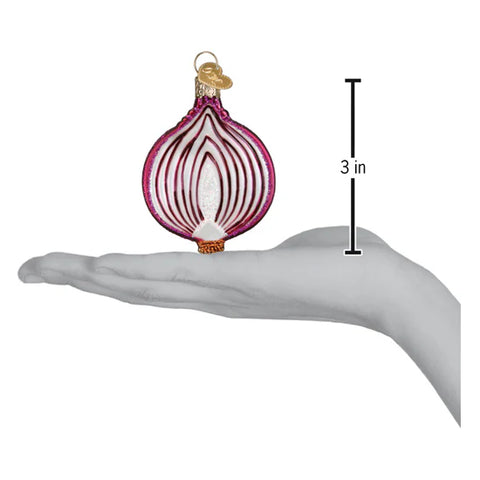 Red Onion Ornament, 3"
