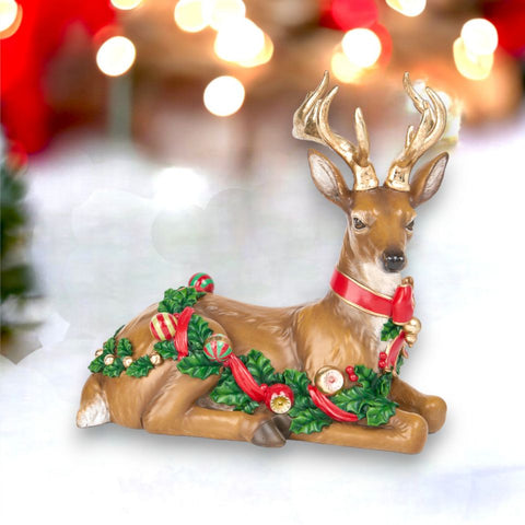 11" Deer w/Bauble Garland