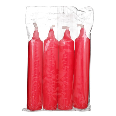 German Candles for Pyramids, 4" (Red) (Pack of 4)