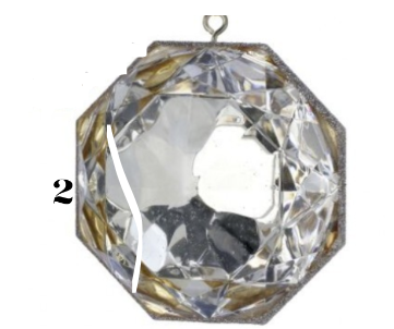 4" Acrylic Precious Gems Ornament
